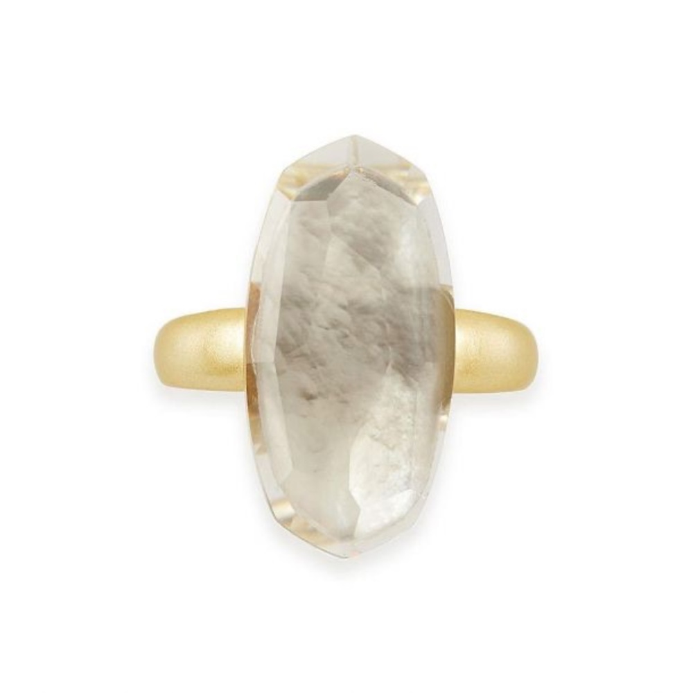 KENDRA SCOTT DANI GOLD COCKTAIL RING IN GRAY ILLUSION